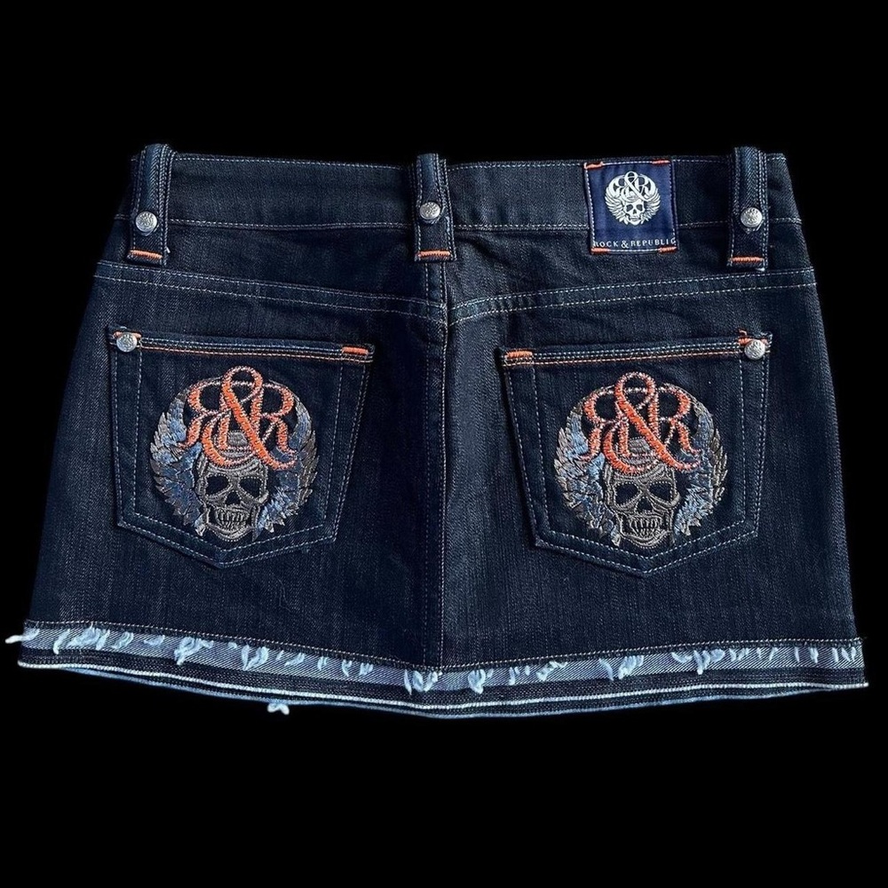 Rock & Republic Vintage Denim with Red and Orange Accents